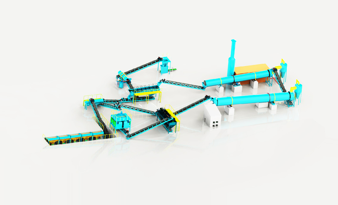 Ligne de production avancée d'engrais NPK Facile d'utilisation Conception ovale Contenu total de nutriments ≥ 90% pour une croissance optimale des cultures
