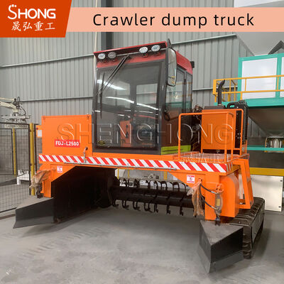 4710*1700*2500 mm Tourneuse à compost à fermentation par rampe avec une capacité de 1 à 20 tonnes et une largeur de 3000 mm