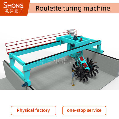 Tourneuse à compost pour déchets organiques à grande échelle