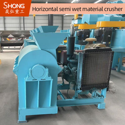 Broyeur semi-humide horizontal pour engrais organiques avec conception anti-colmatage, effet de broyage uniforme et durabilité économe en énergie