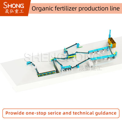Ligne de production d'engrais organique entièrement automatique pour la fabrication de compost à grande échelle avec technologie de moulage en une étape