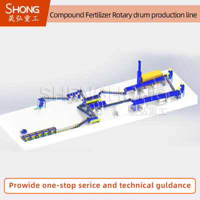 100,000 tonnes/an Granulateur à tambour rotatif NPK ligne de production avec 20-48% de teneur en nutriments et puissance personnalisée