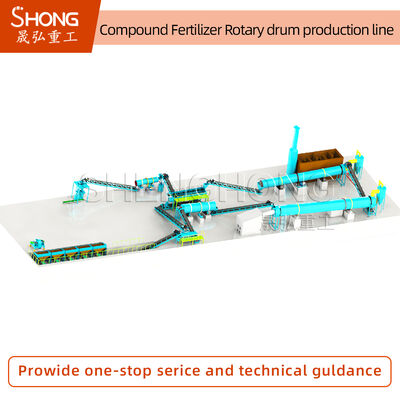 Ligne de production d'engrais composés à granulation NPK, à haut rendement, faible consommation d'énergie et fonctionnement stable