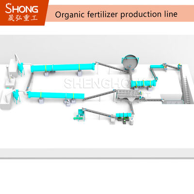 Ligne de production d'engrais organiques vermicompost pour engrais de porc d'une capacité annuelle de 1 à 20 000 tonnes, d'une humidité inférieure à 10% et d'une tension de 380 V ou personnalisée