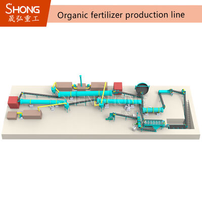 L'usine d'engrais organique de compost de Npk saupoudrent la chaîne de production d'engrais organique