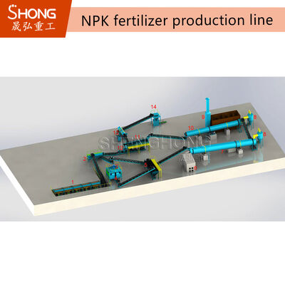 Ligne de production d'engrais NPK hautement productive et personnalisable