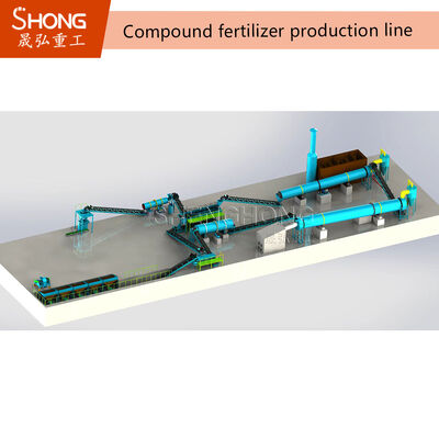 Granulateur à tambour rotatif pour engrais NPK 3-8 mm Granules 380V