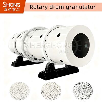 Granulateur à tambour en acier au carbone à haute capacité 8-15T/H avec une vitesse de 11,5 tr/min pour la granulation d'engrais