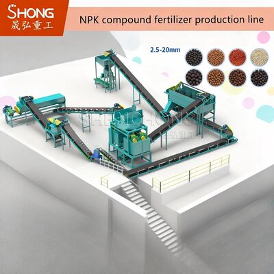18.5kw 380V NPK Fertilizer Production Line with 1 Year Warranty for Efficient Compound Fertilizer Granulation