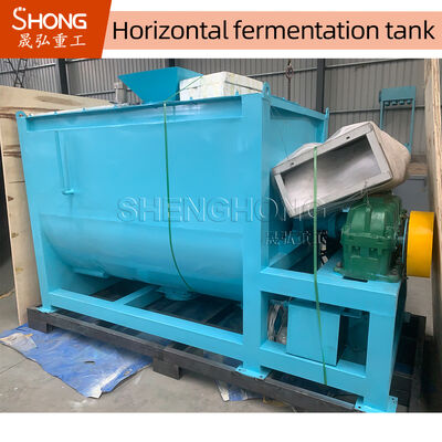 2CBM Capacité Équipement de compost de fermentation en acier au carbone avec 800*350 mm de sortie et surface Ra <0,4 mm pour la production d'engrais organiques