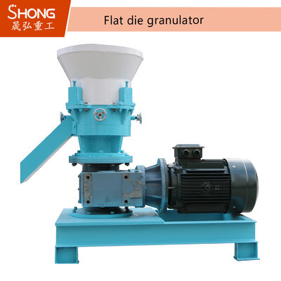 Machine granulatrice d'engrais à matrices plates avec une puissance de 22 kW à 75 kW, une capacité de 3 à 7 tonnes par heure et un matériau en acier au carbone ou en acier inoxydable