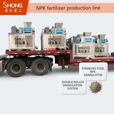Granulateur d'engrais NPK en acier inoxydable avec une capacité de 12-15t/h et une conception à double rouleau pour la granulation d'engrais composés