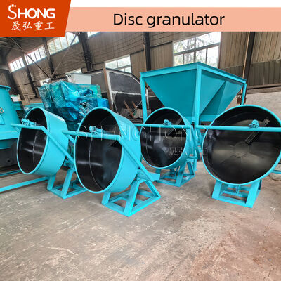 Granulateur à disque à haut rendement avec taux de granulation de 93% Trois ports de décharge et ceinture flexible pour engrais organiques