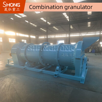 Granulateur à tambour-dent pour engrais organique à 90% de granulation, 20% à 40% d'humidité d'alimentation et 100% de teneur en organique