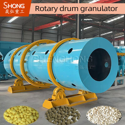 Granulateur rotatif pour engrais composé NPK avec une capacité de 15-20 TPH et un taux de granulation élevé en construction en acier au carbone