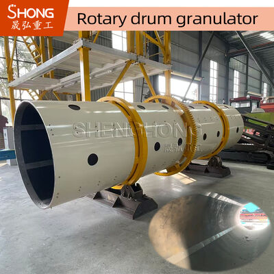 Granulateur rotatif à tambour à axe unique pour engrais organiques avec une capacité de 3T/H et un revêtement résistant à la corrosion