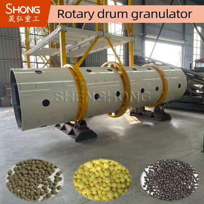 Granulateur rotatif à tambour de forme sphérique pour ligne de production d'engrais NPK de 30 000 tonnes/an avec construction en acier au carbone