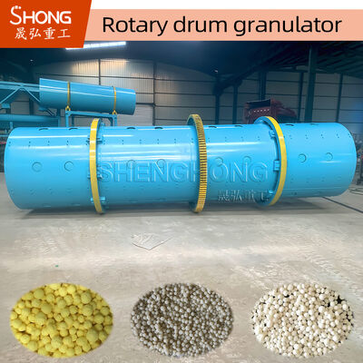 Granulateur à tambour rotatif en acier au carbone/en acier inoxydable avec une puissance de 5 à 8 t/h et une vitesse de 11,5 r/min pour la granulation d'engrais NPK