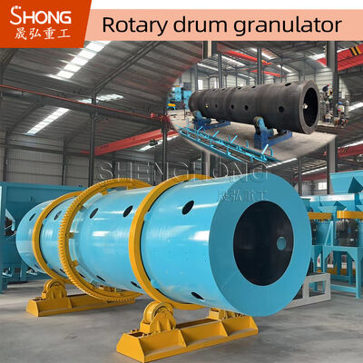 Granulateur d'engrais composé avec revêtement en acier inoxydable, capacité de 8t/h et vitesse de 11,5 tr/min