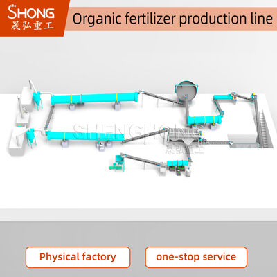 Ligne de production d'engrais organiques à granulation humide avec pièces de rechange de granulateur et de dentition combinées