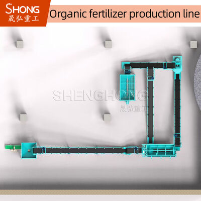 Ligne de production d'engrais organiques avec granulation humide pour les granulés en forme de boule et les pièces de rechange pour les dents de mélange