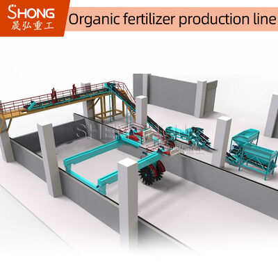 45 lignes de production d'engrais organiques à puissance correspondante avec un taux de granulation de 95 % et un diamètre de granulés de 3 à 5 mm