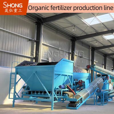 Ligne de production d'engrais organiques entièrement automatique de 10 t/h avec un taux de granulation > 98%