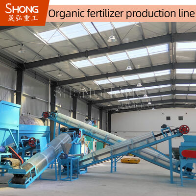 Chaîne de production entièrement automatique d'engrais organique 10t/H pour usine de fabrication d'engrais en granulés de poudre