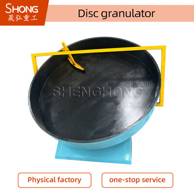 Granulateur à disques d'engrais organique de 5 mm avec taux de granulation de 93 %, construction en acier au carbone et trois ports de décharge