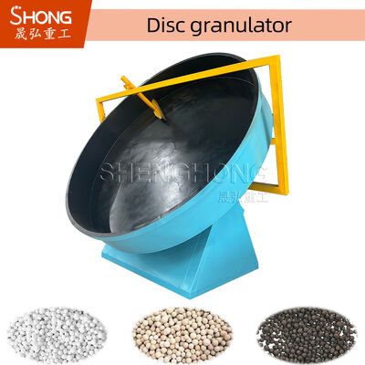 Granulateur à disques à haute efficacité avec taux de granulation de 93%, construction en acier au carbone et sans boulons d'ancrage requis