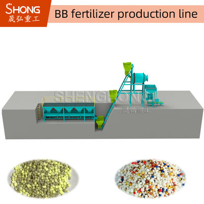 Mélangeur d'engrais BB personnalisé avec tension 380 et garantie de 1 an pour ligne de production d'engrais