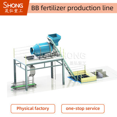 Ligne de production d'engrais composés NPK avec 12 mois de garantie pour les granulés en forme de boule et le fonctionnement automatisé