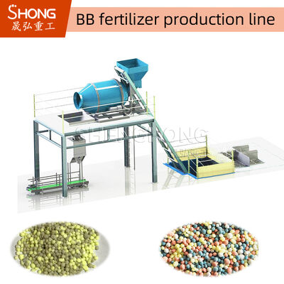 Ligne de production d'engrais BB avec une capacité de 1 à 20 t/h, une tension personnalisable de 380 V et une garantie d'un an pour un mélange efficace d'engrais