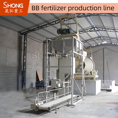 Ligne de production d'engrais BB en acier au carbone avec une capacité de 10 à 12 T/H et un contrôle PLC pour un mélange en vrac efficace