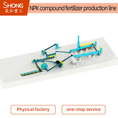 Chaîne de production de granulés d'engrais NPK de 2 à 4 mm avec procédé à sec et teneur en nutriments ≥ 90%