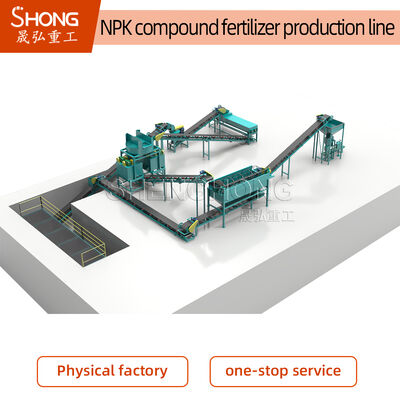 18.5kw NPK ligne de production d'engrais avec une capacité de 1-2 tonnes par heure et 1 an de garantie