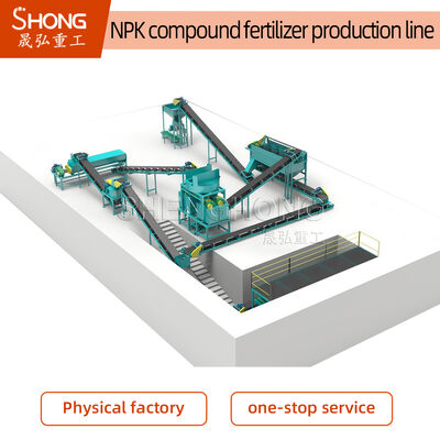 Ligne de production ovale d'engrais NPK d'une capacité de 5 à 100 tonnes/h et d'une teneur en nutriments ≥ 90% pour une utilisation agricole