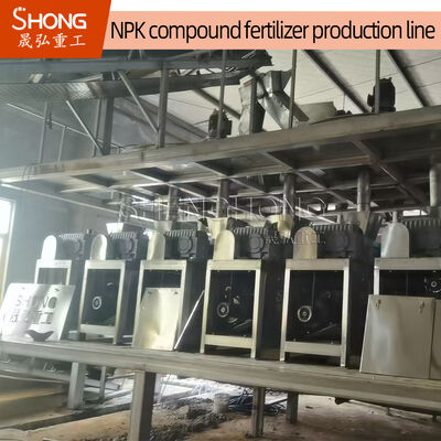 Ligne de production d'engrais composés pour revêtement de polymères avec alimentation 380V et ≥ 90% de nutriments totaux