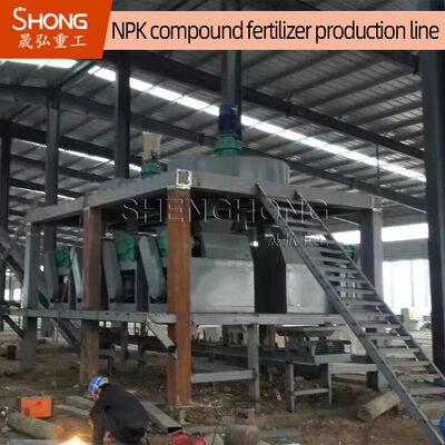 Chaîne de production d'engrais NPK de 5 t/h pour la matière première en poudre chimique à tension 380V