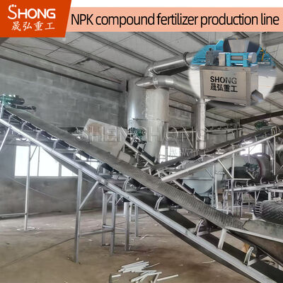 Ligne de production d'engrais NPK avec une capacité de 5 à 100 tonnes par heure, une taille de granulés de 2 à 4 mm et une teneur en nutriments ≥ 90%