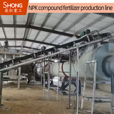 Ligne de production d'engrais NPK à séchage avec une capacité de 5 à 100 tonnes par heure pour les granulés ovaux