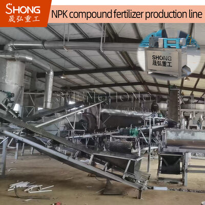 Ligne de production d'engrais NPK à double rouleau pour la granulation à la poudre sèche 5000 kg/h