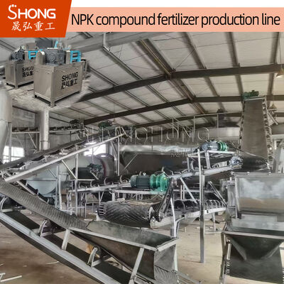 Ligne de production d'engrais NPK avec une taille de granulés de 2 à 4 mm, un procédé par voie sèche et une teneur en nutriments ≥ 90 %