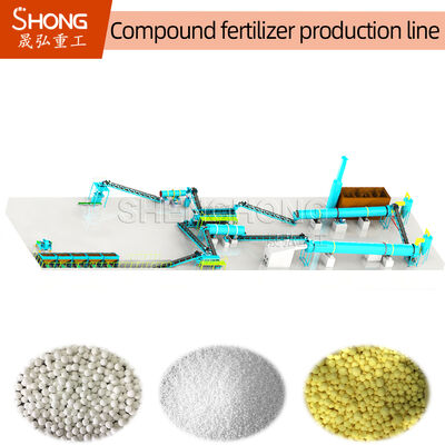 Granulateur à tambour d'une capacité de 12 T/H avec un taux de granulation de 70 % et des matériaux résistants à l'usure pour la production d'engrais