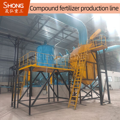 Ligne de production d'engrais NPK de 5 t/h avec un taux de granulation de 90% et une tension de 380 V pour la fabrication de granulés d'engrais organiques
