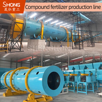 Ligne de production professionnelle d'engrais composés NPK à tambour rotatif avec une capacité de 1-2 tonnes par heure et un taux de granulation de 90% pour les particules sphériques 1-3 mm