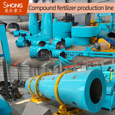 Granulateur à tambour rotatif en acier au carbone pour la ligne de production d'engrais composés NPK avec une capacité de 18-20 t/h et une tension personnalisée