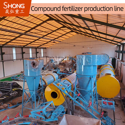 Ligne de production d'engrais composés NPK 15 tonnes par heure pour les granulés en forme de boule avec compatibilité au nitrate d'ammonium