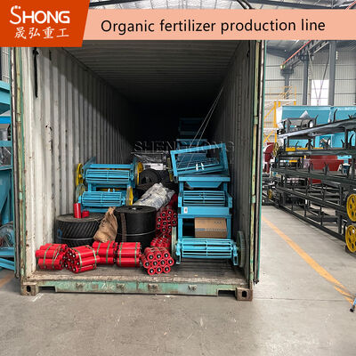 Ligne de production d'engrais organiques en acier au carbone de 8 tonnes par heure avec une machine granulatrice d'engrais de puissance de 75 kW