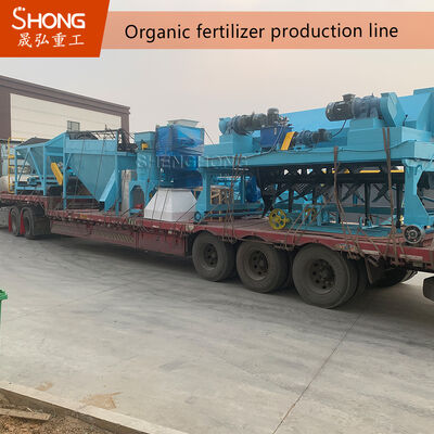 Ligne de production d'engrais organiques entièrement automatique contrôlée par PLC avec une capacité de 5 à 15 tonnes par heure